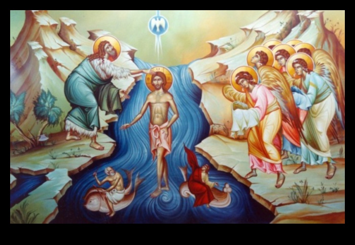 טבילה ביזנטית: תיאור סקרמנטים באמנות